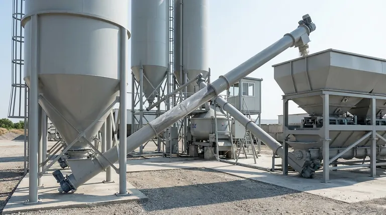 Каков распространенный метод транспортировки порошкообразных материалов на отечественных смесительных установках? Стандарт — шнековый конвейер