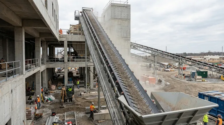 ما هو نوع ناقل السيور المناسب للمواقع ذات المساحة المحدودة؟ استخدم ناقل الجدران الجانبية عالي الميل