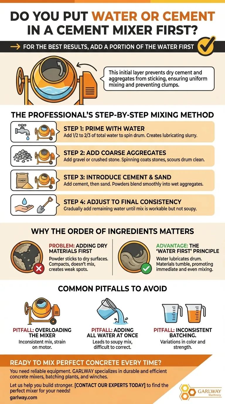 Mettez-vous d'abord de l'eau ou du ciment dans une bétonnière ? Maîtrisez la méthode professionnelle de superposition Guide Visuel