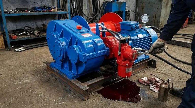 유압 윈치 오일 누출의 일반적인 원인은 무엇인가요? 비용이 많이 드는 가동 중지 시간을 방지하세요.