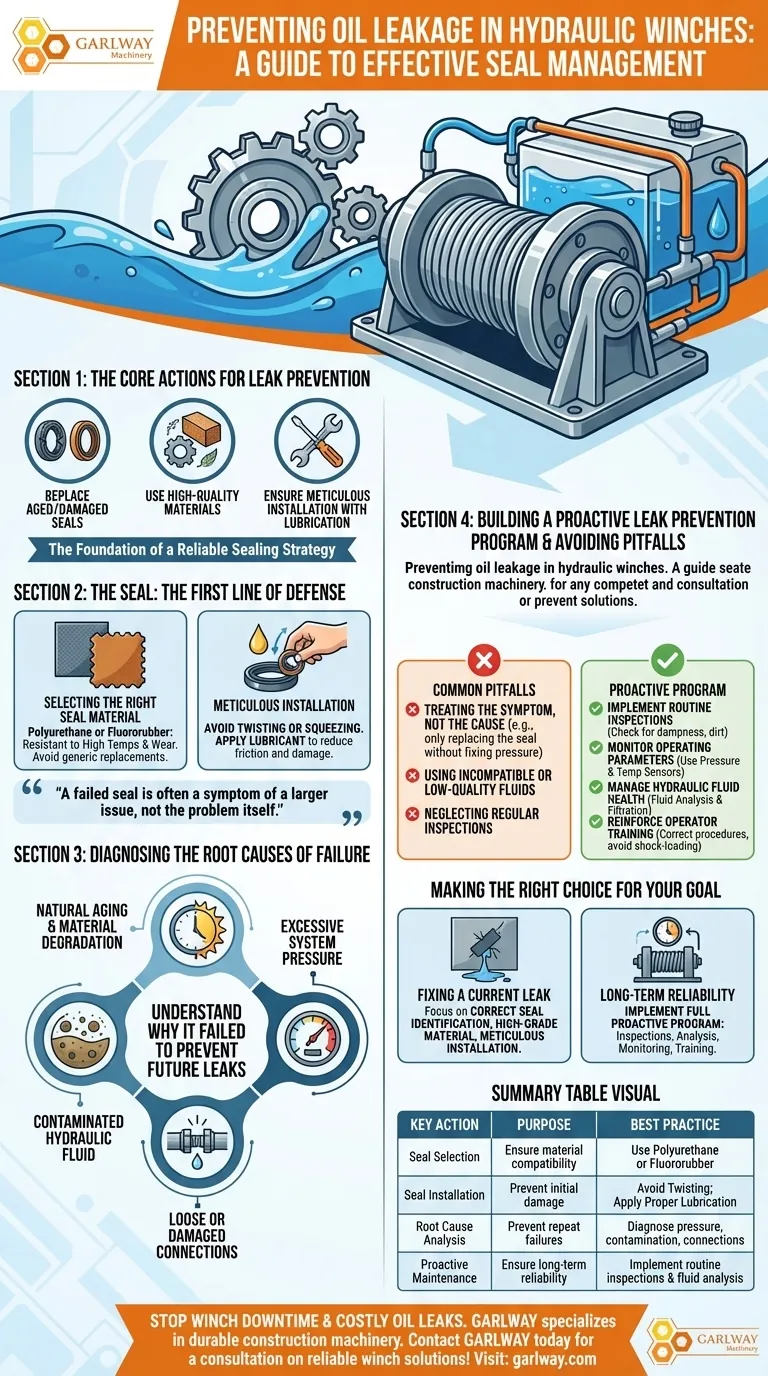 Как управлять уплотнениями для предотвращения утечек масла в гидравлических лебедках? Руководство по проактивному техническому обслуживанию Визуальное руководство