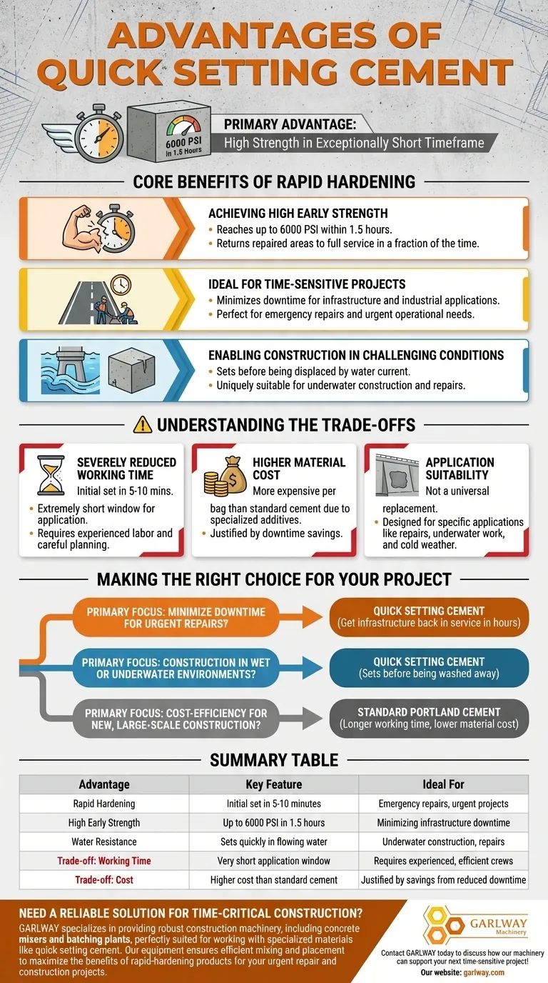 빠르게 굳는 시멘트의 장점은 무엇인가요? 긴급 보수를 위한 빠른 강도 확보 시각적 가이드