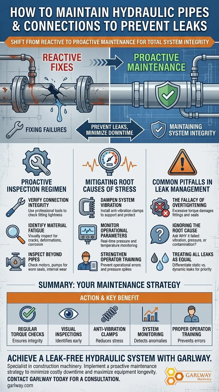 ¿Cómo se pueden mantener las tuberías y conexiones hidráulicas para prevenir fugas? Una guía proactiva para cero fugas Guía Visual