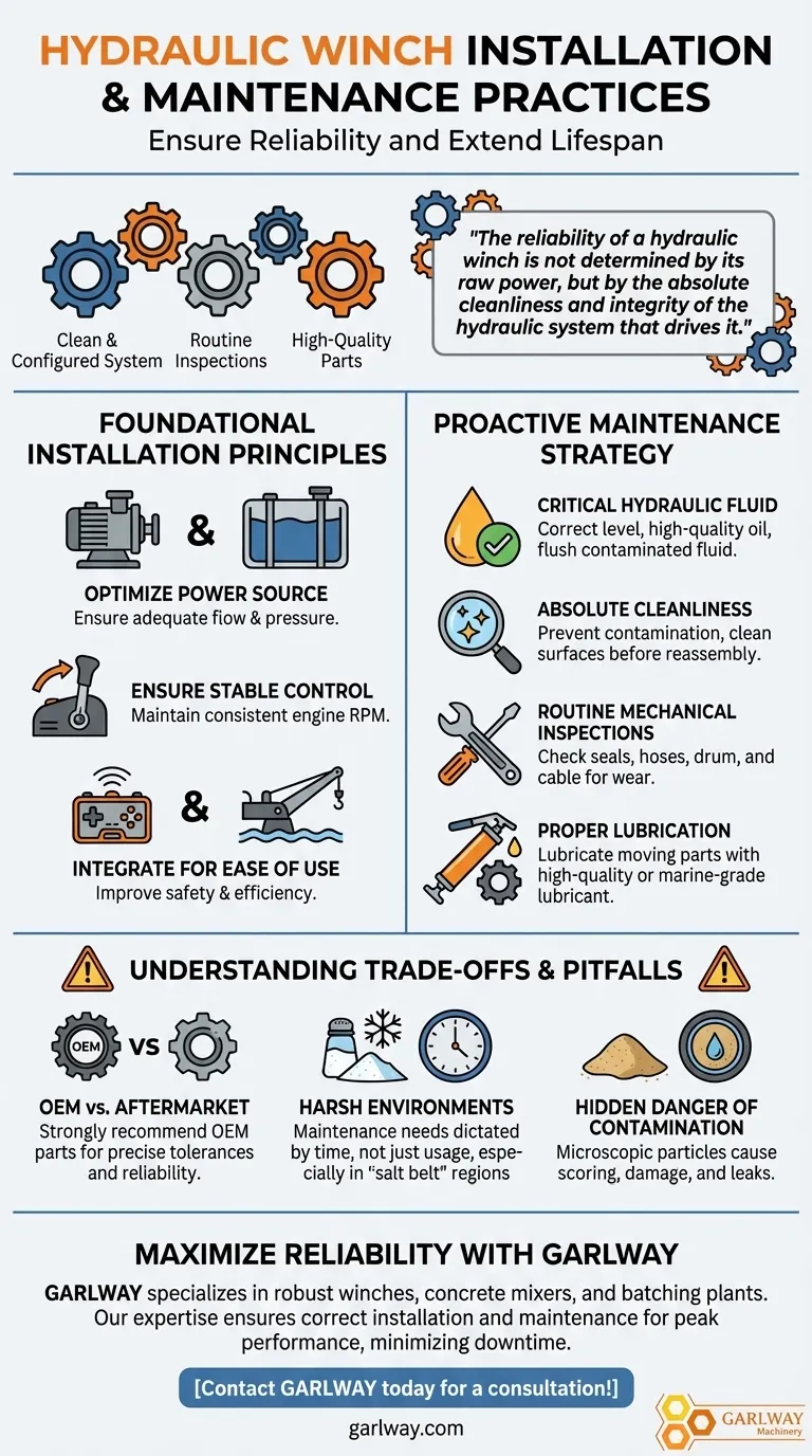 液压绞车安装和维护的推荐实践是什么？确保最大可靠性和使用寿命 图解指南