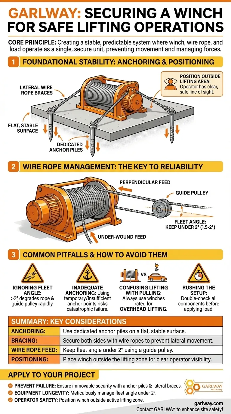 ¿Cuáles son las consideraciones para fijar un cabrestante? Asegure sus operaciones de elevación con GARLWAY Guía Visual