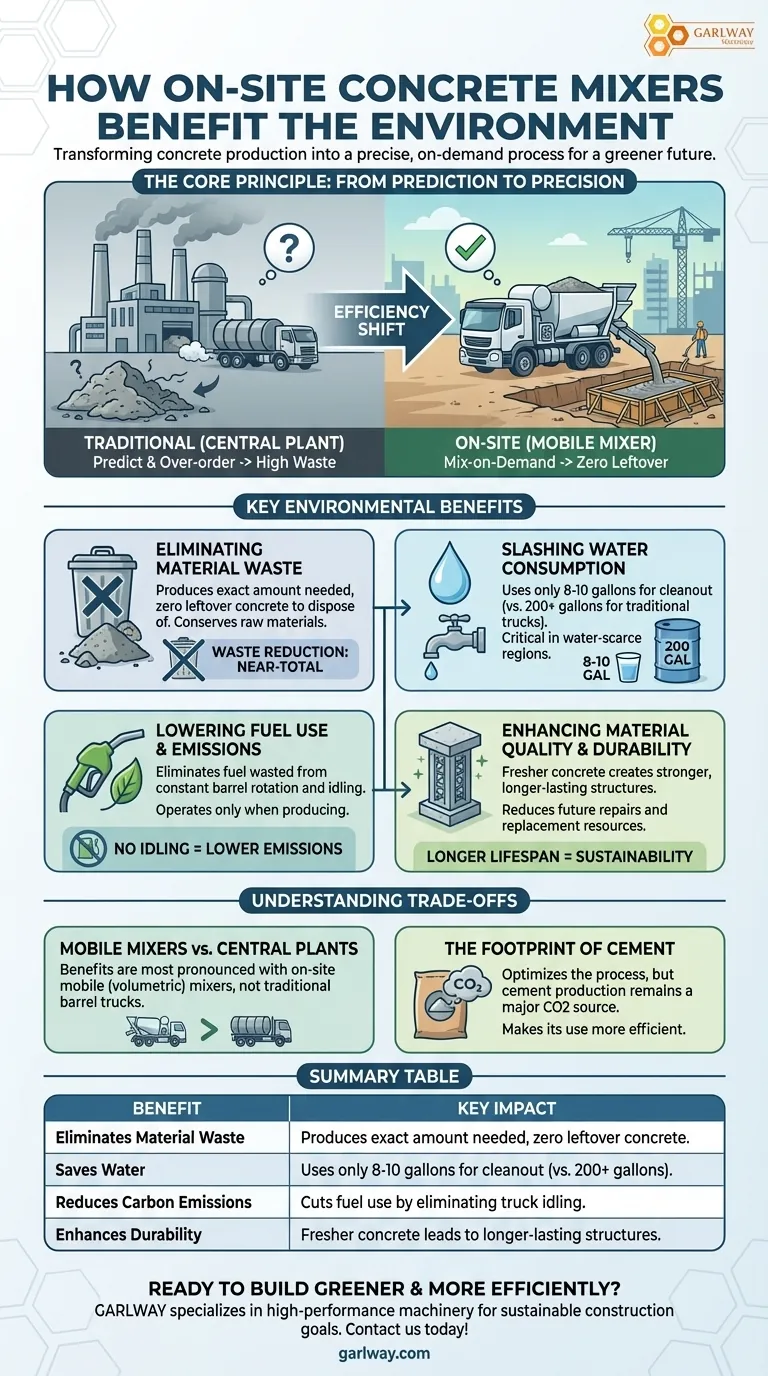 コンクリートミキサーを使用することは、環境にどのようなメリットがありますか？オンデマンドミキシングで持続可能な建築を ビジュアルガイド