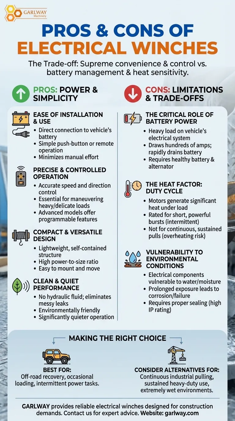 電動ウインチの長所と短所は何ですか？プロジェクトに最適な選択をしましょう ビジュアルガイド
