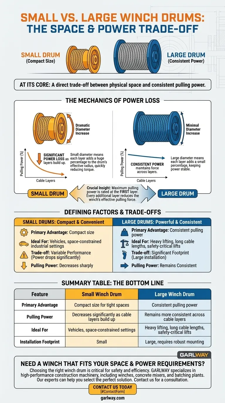 ¿Cuáles son las diferencias entre los tambores de cabrestante pequeños y grandes? Optimice su potencia de arrastre y espacio Guía Visual