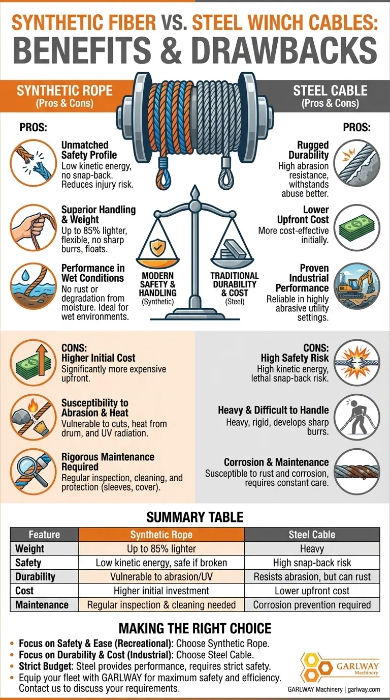 윈치용 합성 섬유 케이블의 장단점은 무엇인가요? 더 안전하고 가벼운 복구를 위한 가이드 시각적 가이드