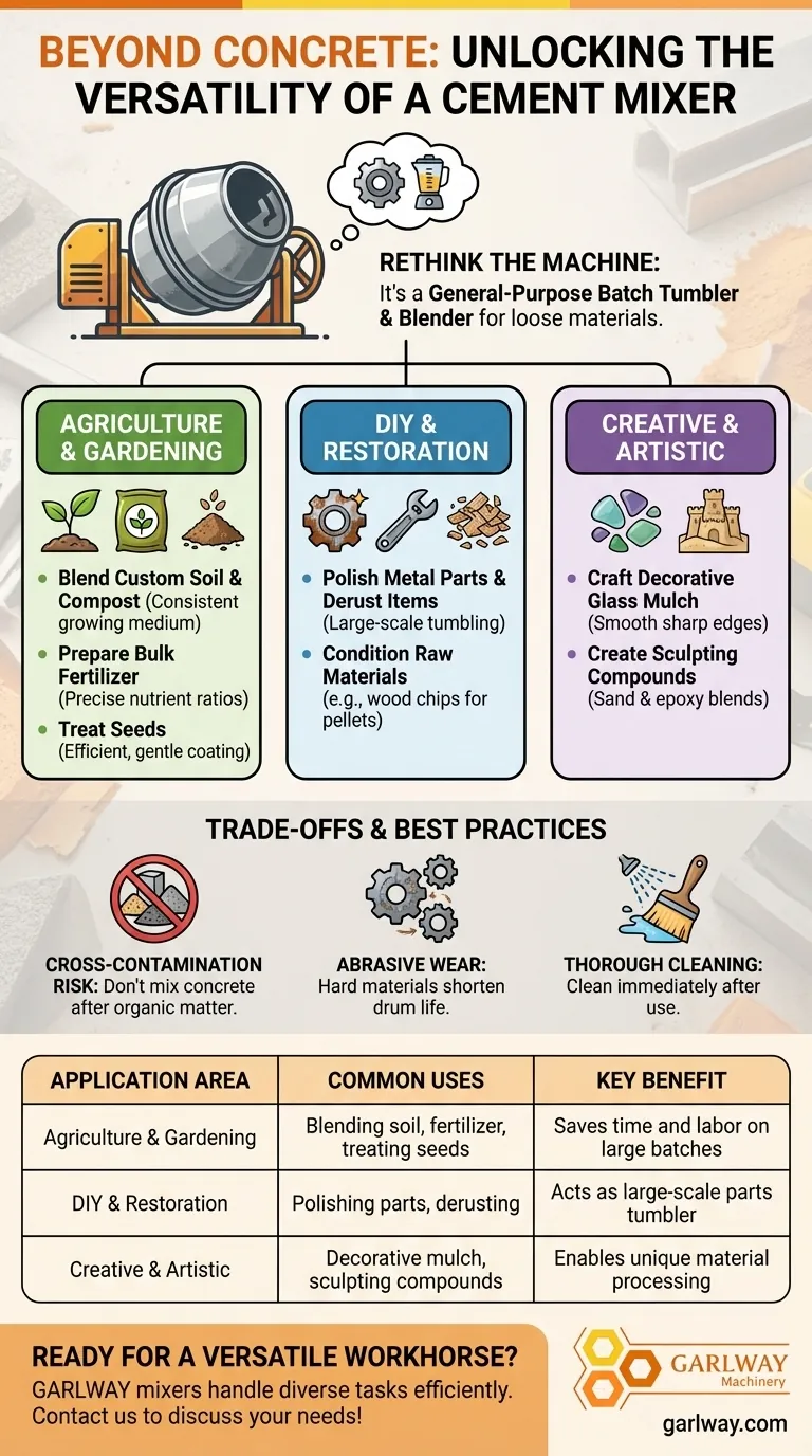 セメントミキサーをコンクリート以外の用途に使うことはできますか？バッチタンブラーとしての汎用性を解き放つ ビジュアルガイド