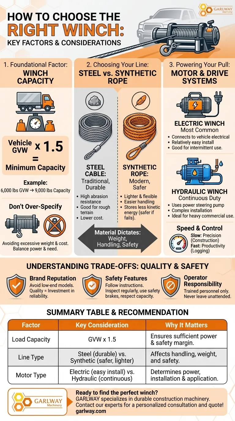 ¿Qué factores se deben considerar al comprar un cabrestante? Elija el cabrestante adecuado para su vehículo o trabajo Guía Visual