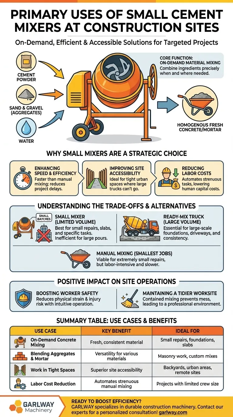 Каково основное применение небольших бетоносмесителей на строительных площадках? Повышение эффективности мелкомасштабных проектов Визуальное руководство