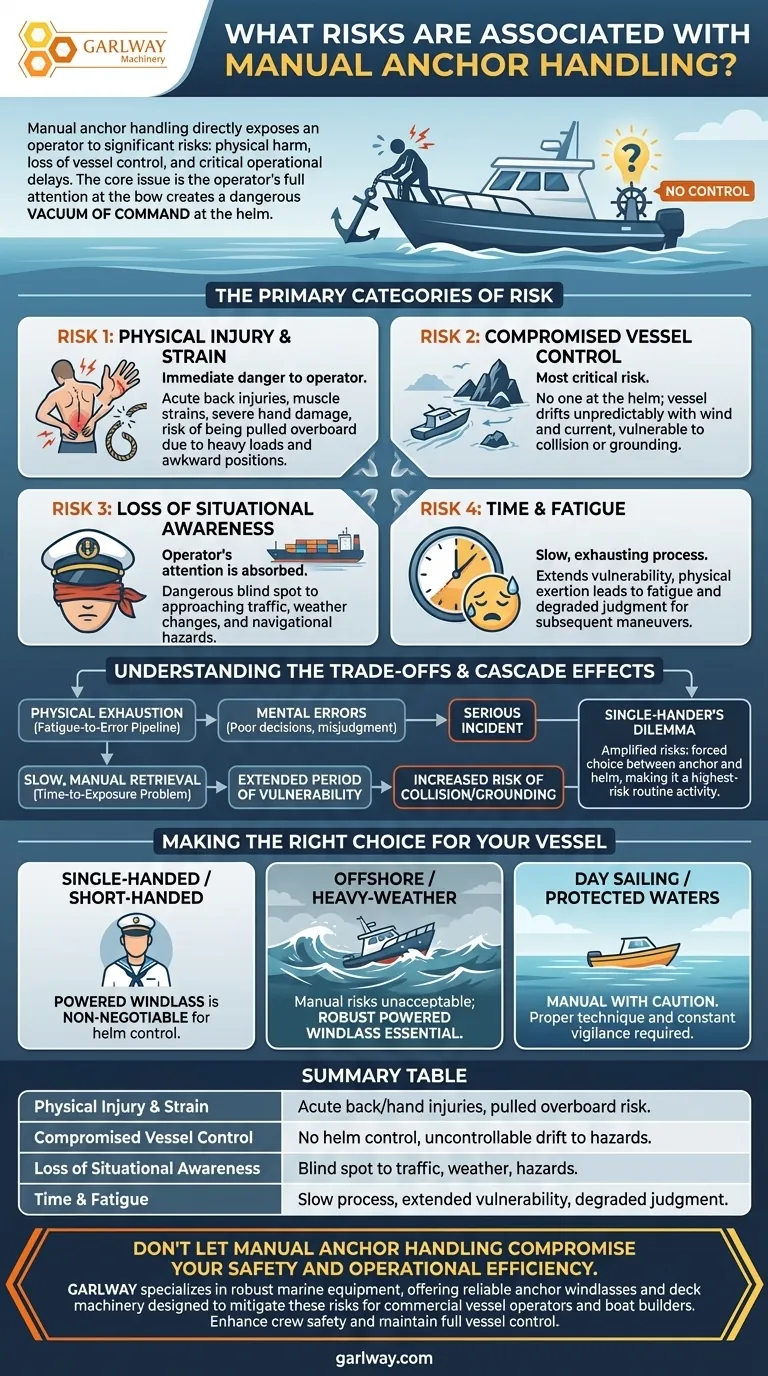 Quels sont les risques associés à la manipulation manuelle de l'ancre ? Dangers clés pour les opérateurs de navires Guide Visuel