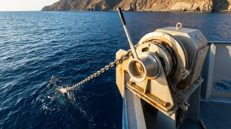 Qu'est-ce que le mécanisme de chute libre manuelle des guindeaux ? Permet un déploiement rapide et précis de l'ancre