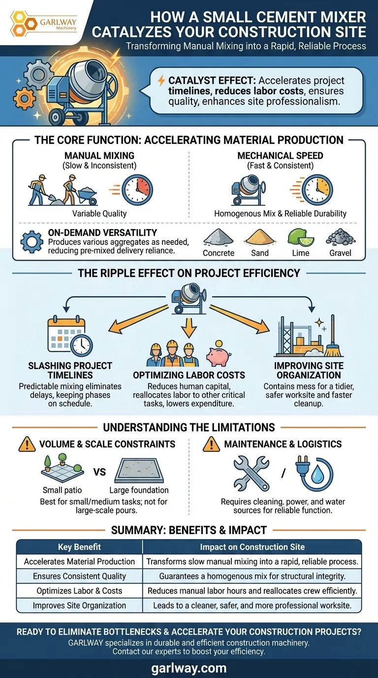 小型セメントミキサーは建設現場でどのように触媒として機能し、プロジェクトのタイムラインを加速させるのでしょうか？ ビジュアルガイド