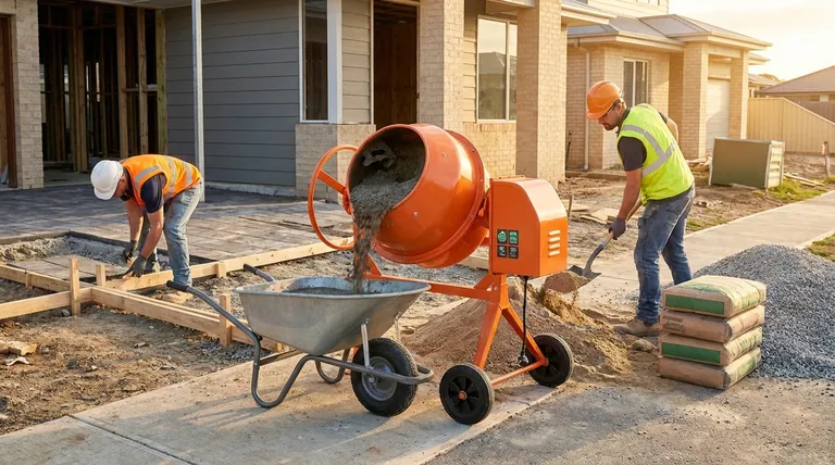 Como uma betoneira pequena economiza tempo? Automatize a Mistura e Aumente a Eficiência no Seu Canteiro