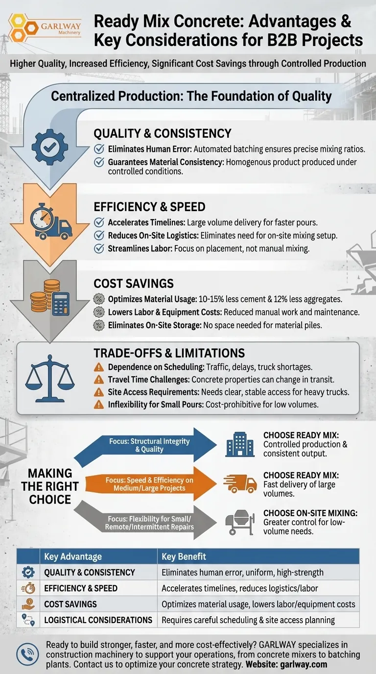 레디믹스 콘크리트의 장점은 무엇인가요? 고품질, 효율성 및 비용 절감 시각적 가이드