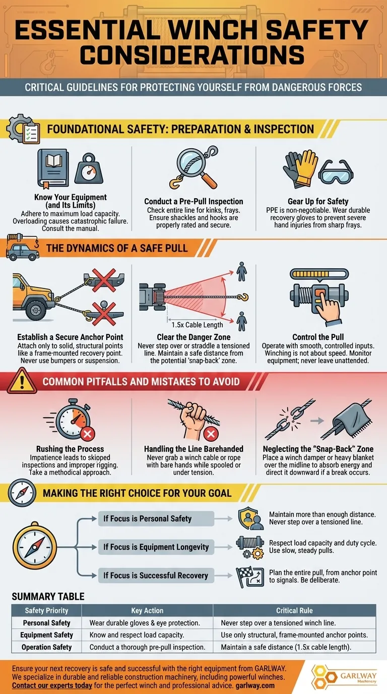 Quelles considérations de sécurité doivent être prises en compte lors de l'utilisation d'un treuil ? Maîtriser les opérations de récupération en toute sécurité Guide Visuel