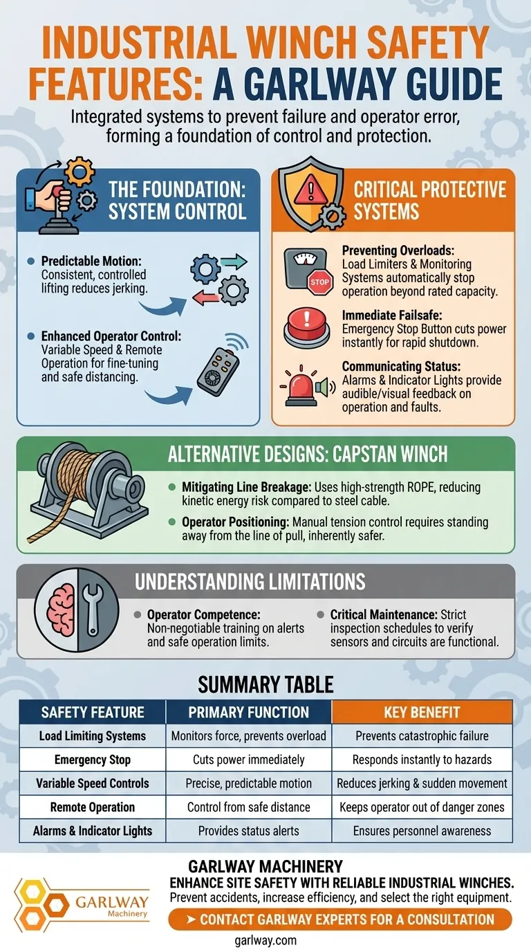 Quais recursos de segurança são comumente encontrados em guinchos industriais? Sistemas Essenciais para Elevação Segura de Cargas Pesadas Guia Visual