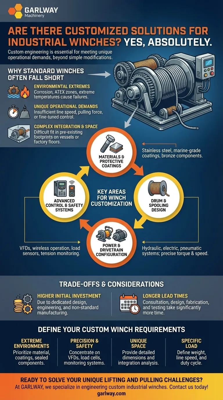 Existem soluções personalizadas disponíveis para guinchos industriais? Obtenha um guincho personalizado para suas necessidades exclusivas Guia Visual