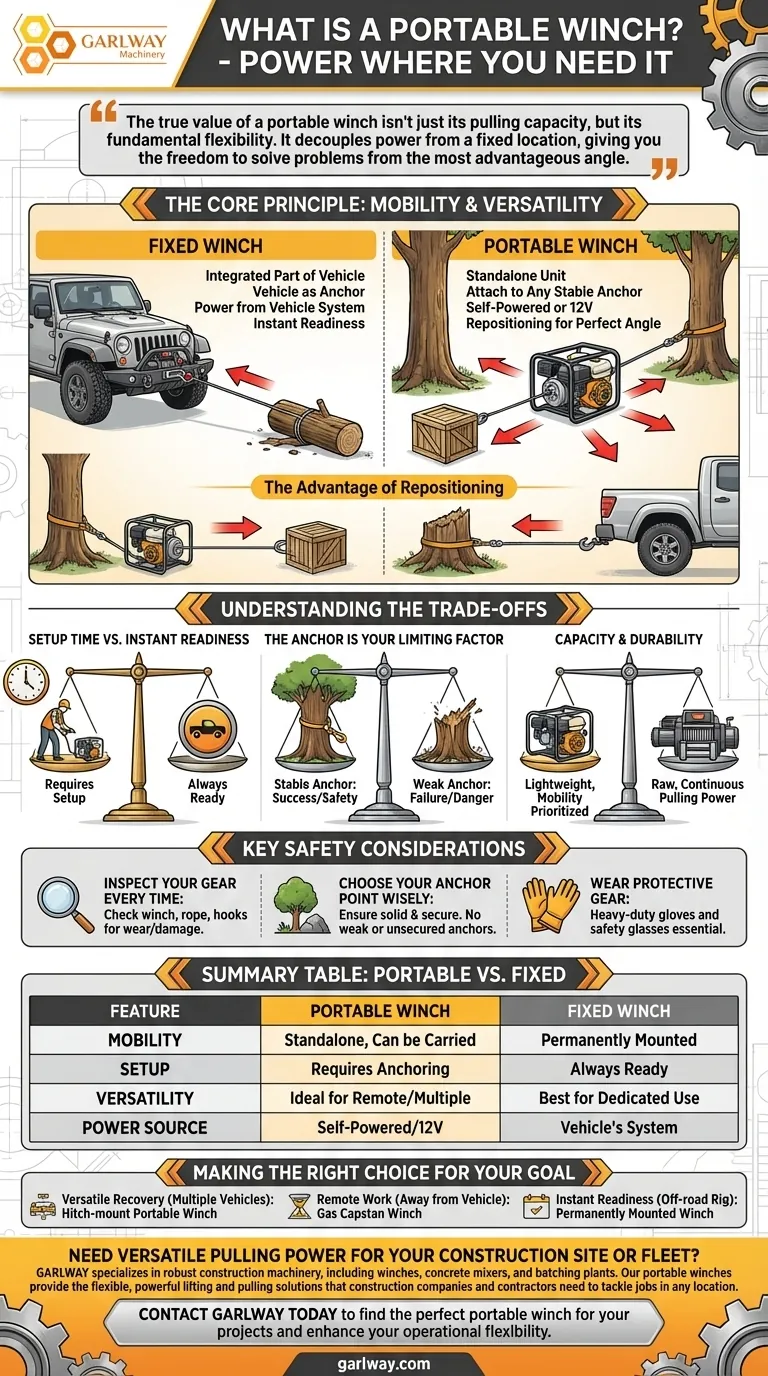 What is a portable winch? Unlock Versatile Pulling Power Anywhere Visual Guide