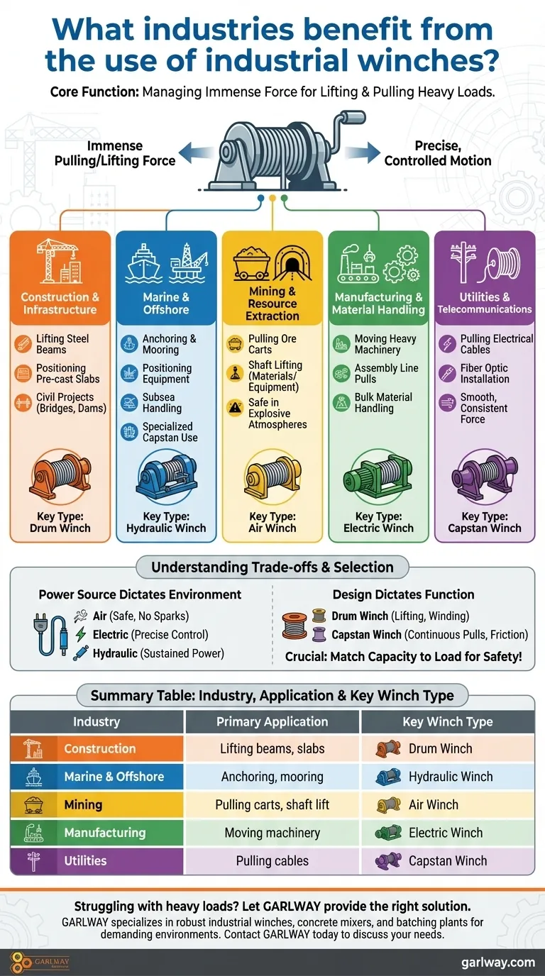 産業用ウインチの使用から恩恵を受ける産業は何ですか？重量物処理の効率を向上させる ビジュアルガイド