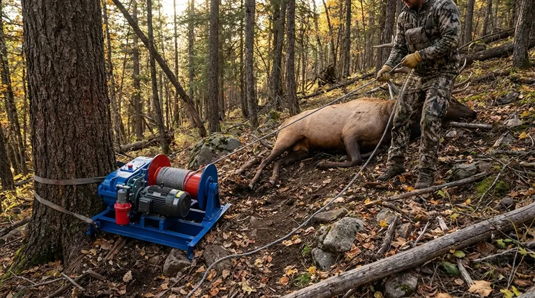 캡스턴 윈치는 왜 사냥꾼에게 최고의 친구일까요? 대형 야생 동물 운반을 위한 휴대용 파워 언락