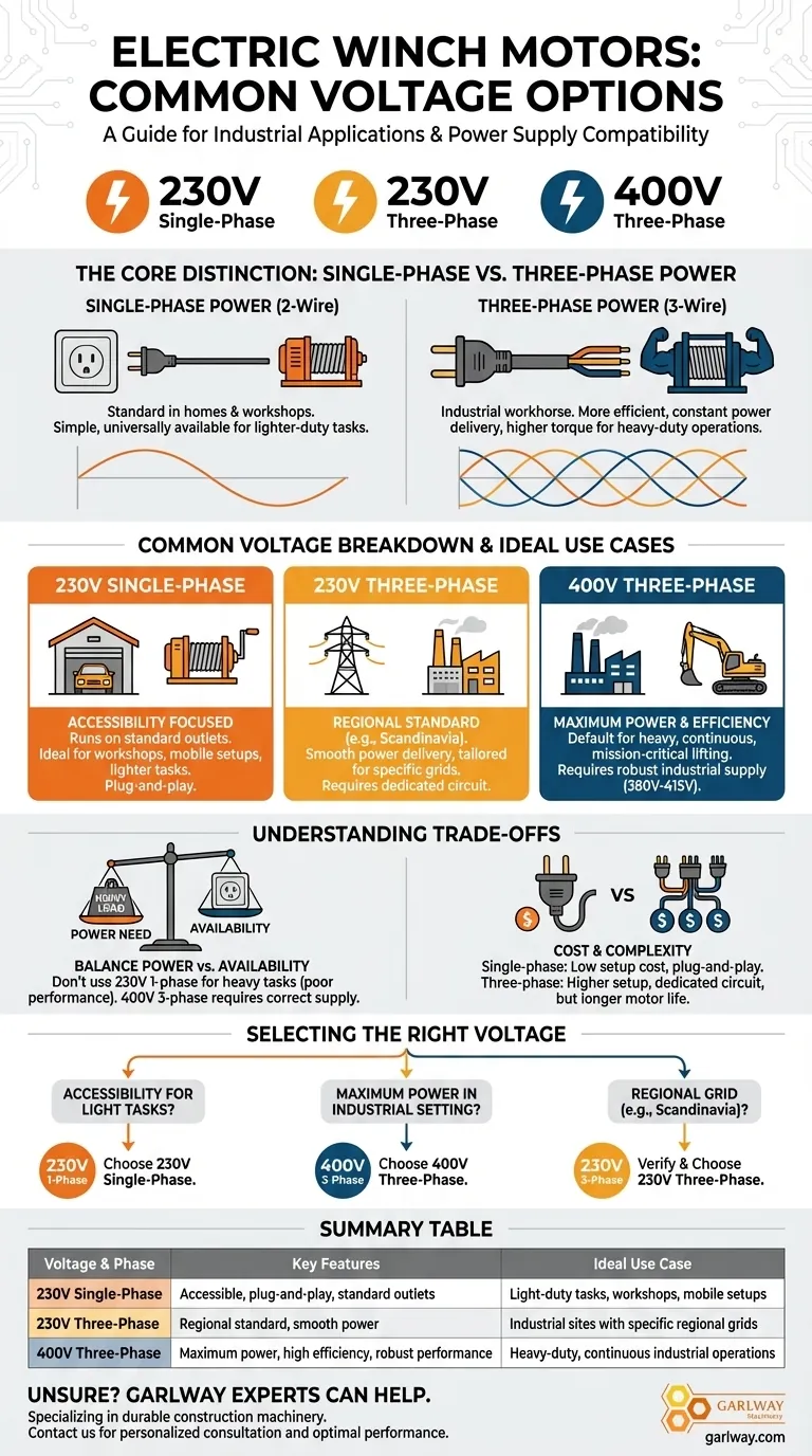 电动绞盘电机常见的电压选项有哪些？为您的应用找到合适的功率 图解指南