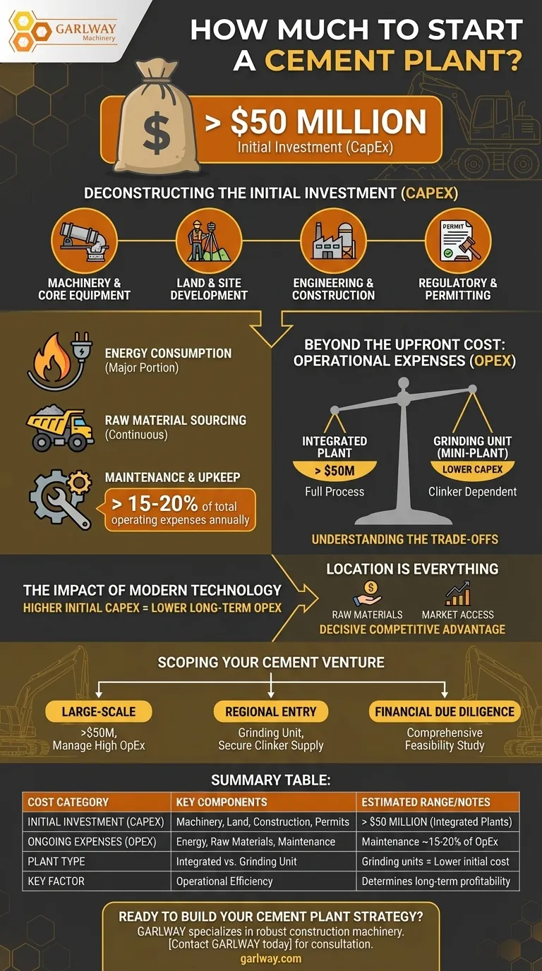 Combien coûte le démarrage d'une cimenterie ? Une analyse approfondie des coûts et de la stratégie Guide Visuel