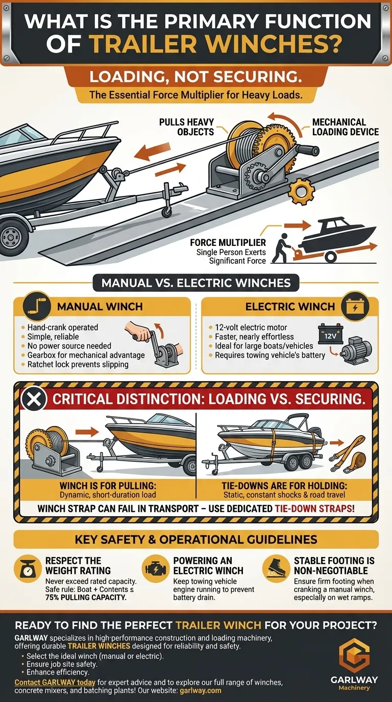 トレーラーウインチの主な機能は何ですか？重いボートや機材を楽に積み込む ビジュアルガイド
