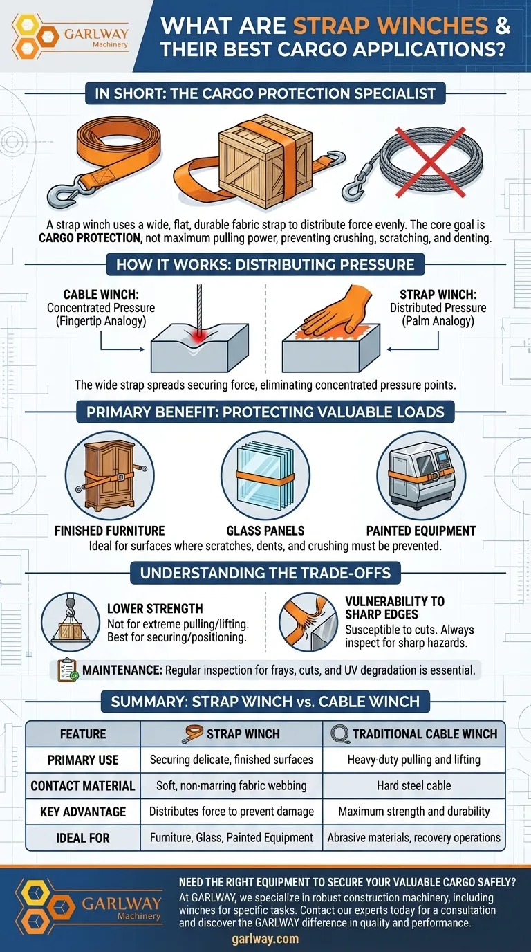 Que sont les treuils à sangle et quel type de cargaison conviennent-ils le mieux ? Sécurisez les charges délicates sans les endommager Guide Visuel