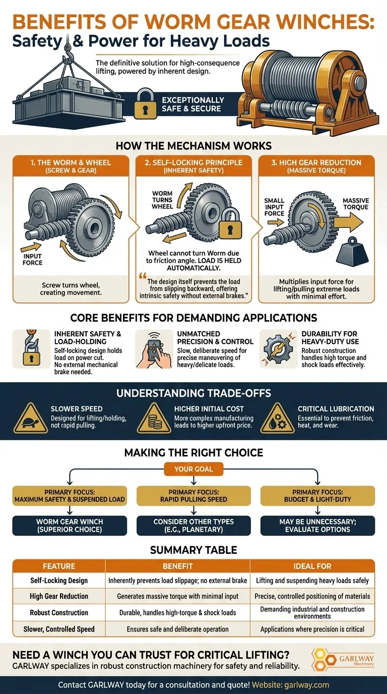 Quali sono i vantaggi degli argani a vite senza fine? Sicurezza superiore e potenza per impieghi gravosi Guida Visiva