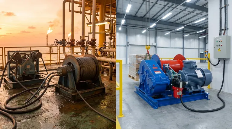 Como um guincho a ar difere de um guincho elétrico? Um guia para escolher a fonte de energia certa