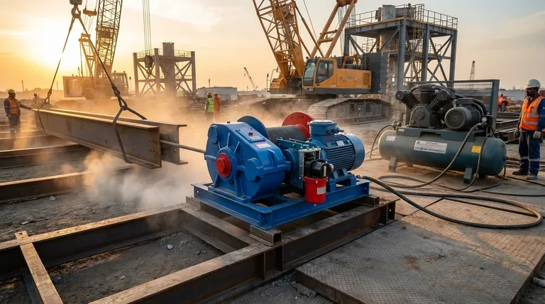 Какие особенности делают пневматические лебедки эффективными для перемещения тяжелых грузов? Мощность, точность и контроль для тяжелых работ