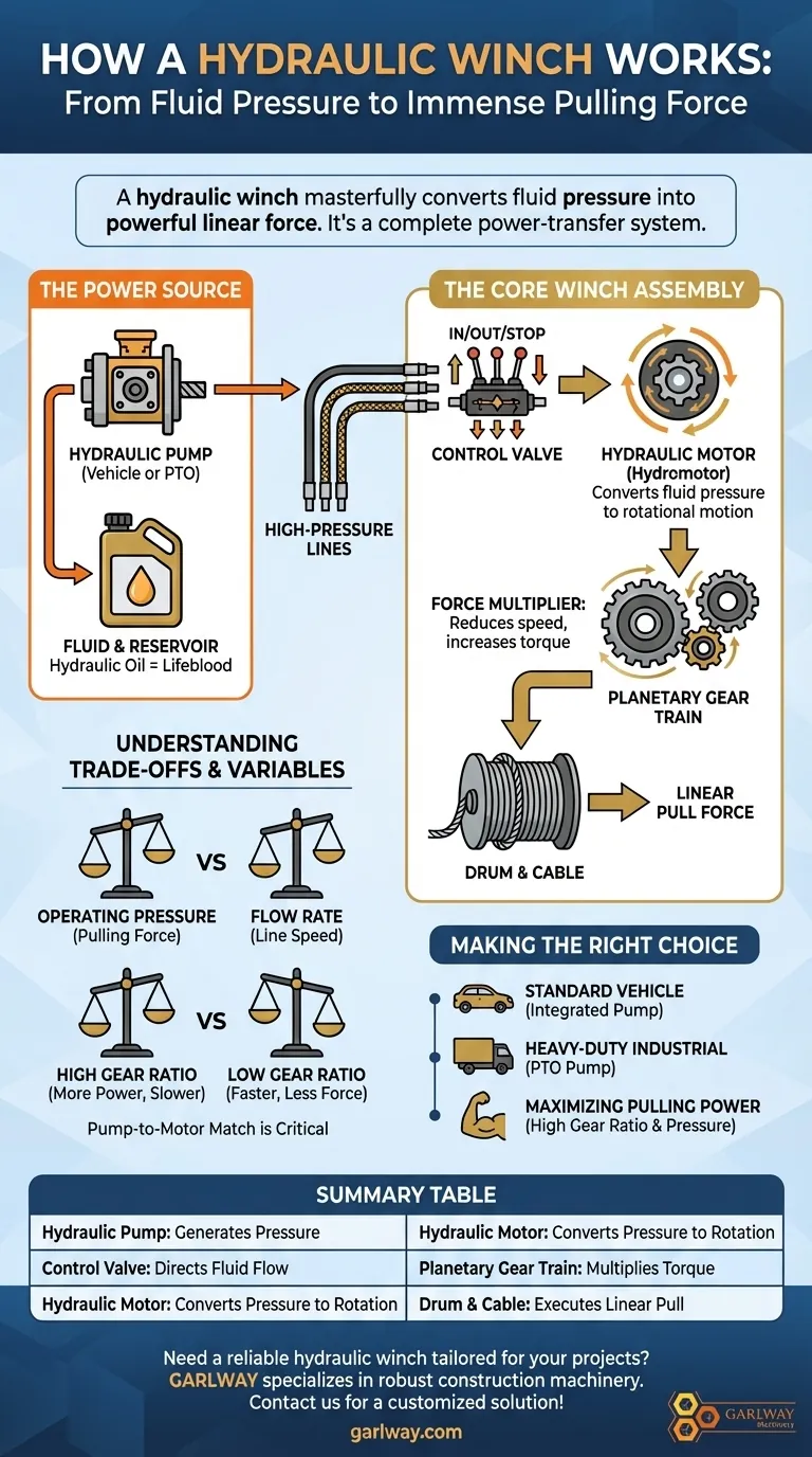 液压绞车运行涉及哪些组件？掌握动力系统以进行重型起重 图解指南