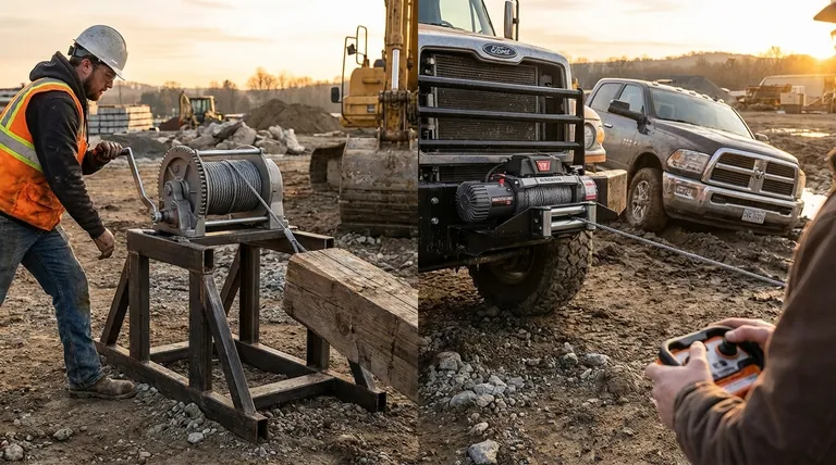 수동 윈치와 전기 윈치의 주요 차이점은 무엇인가요? 작업에 맞는 도구를 선택하세요.