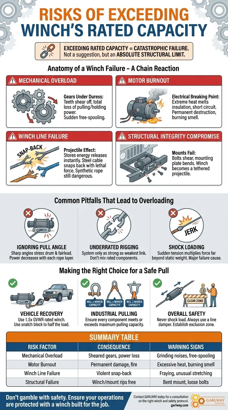 定格容量を超えるウインチのリスクとは？壊滅的な故障と怪我を回避する ビジュアルガイド