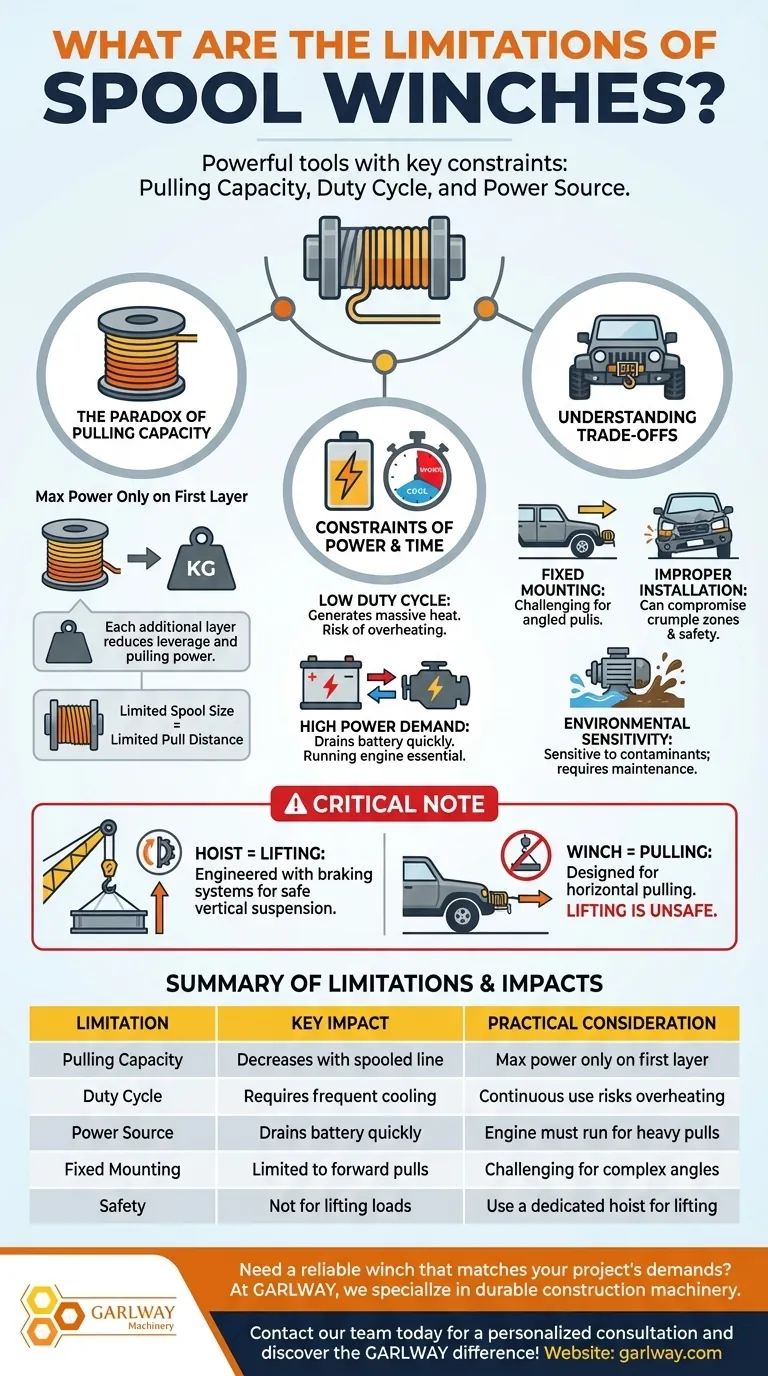 スプールウインチの制限事項とは？購入前に知っておくべき主なトレードオフ ビジュアルガイド
