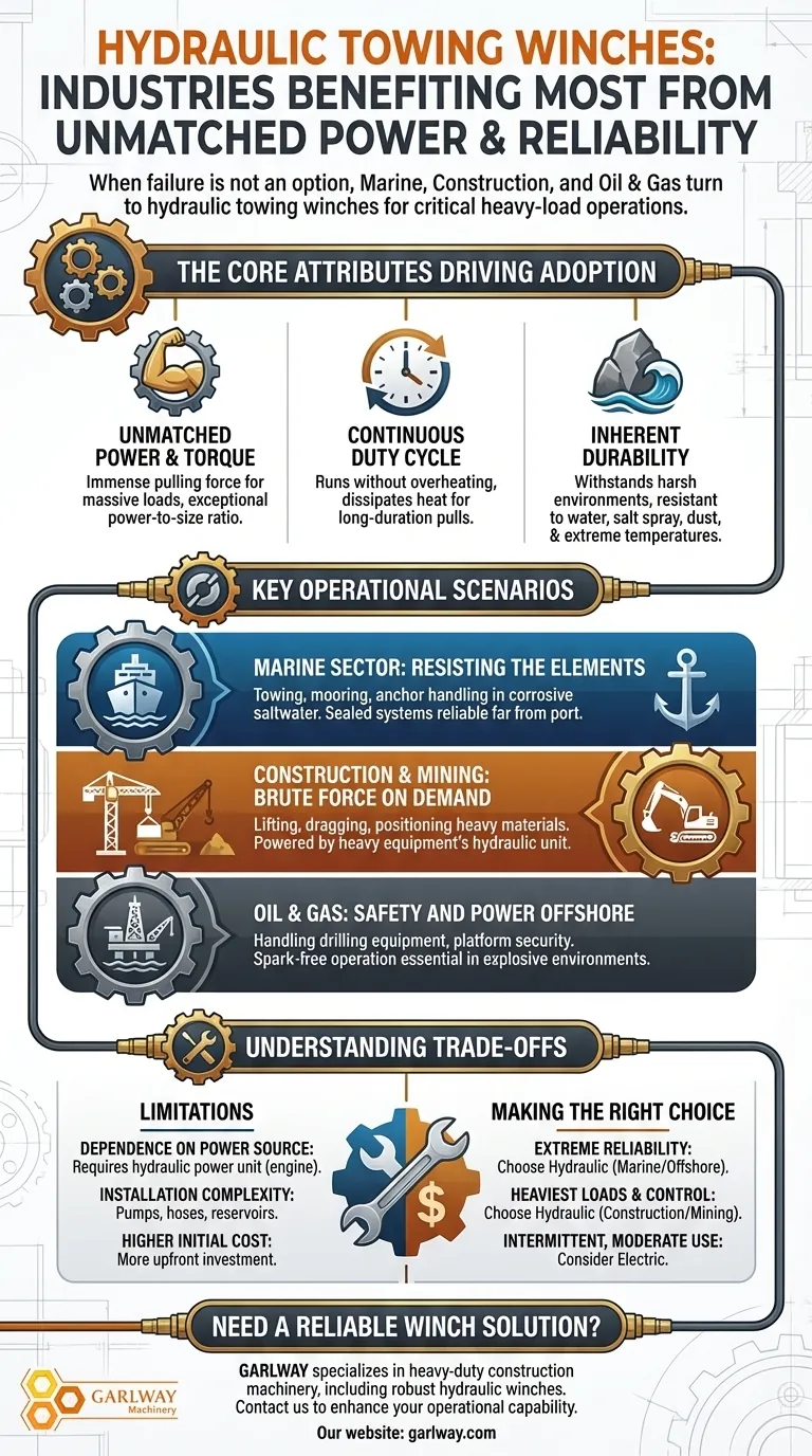 油圧式曳航ウインチの恩恵を最も受ける産業は何ですか？海洋、建設、石油・ガス産業向けの比類なきパワー ビジュアルガイド