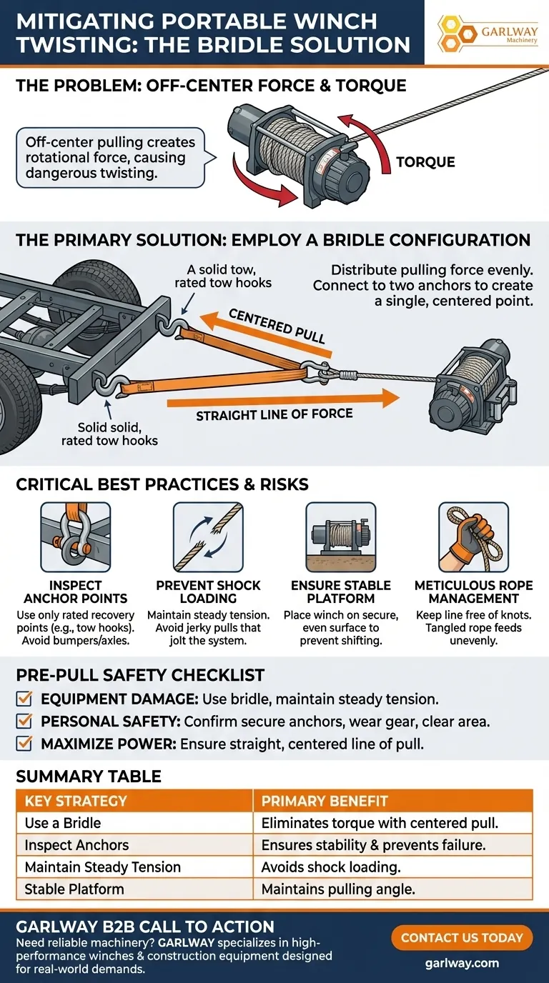 휴대용 윈치의 뒤틀림 문제를 어떻게 완화할 수 있습니까? 올바른 장비를 사용하여 안전하고 중앙 집중식으로 당기기 시각적 가이드