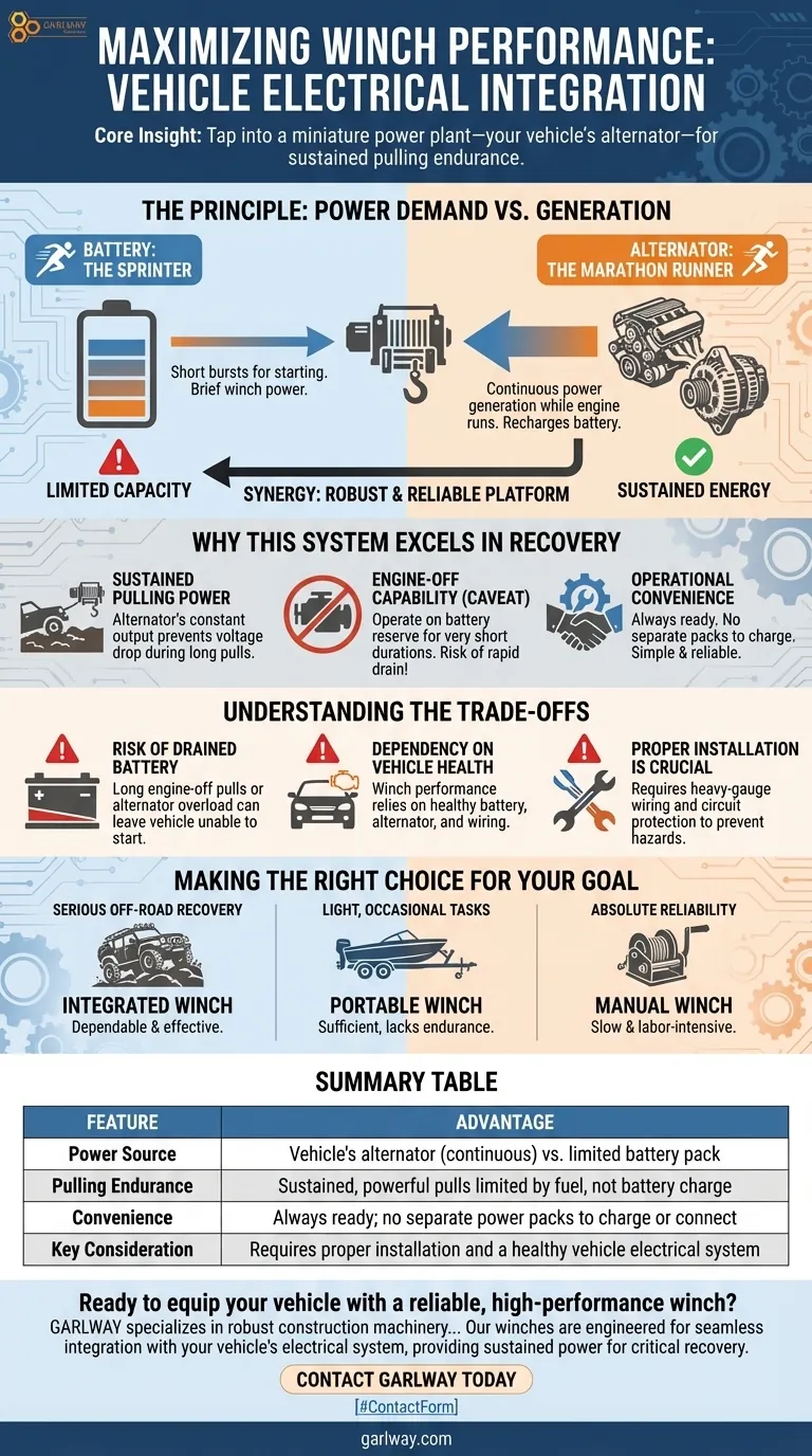 ウインチを車両の電気システムに接続する主な利点は何ですか？継続的なパワーで信頼性の高いリカバリーを実現 ビジュアルガイド