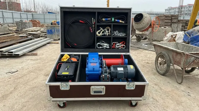 Qual consideração de armazenamento é mencionada para configurações de guincho portátil? Um Sistema Completo para Verdadeira Mobilidade