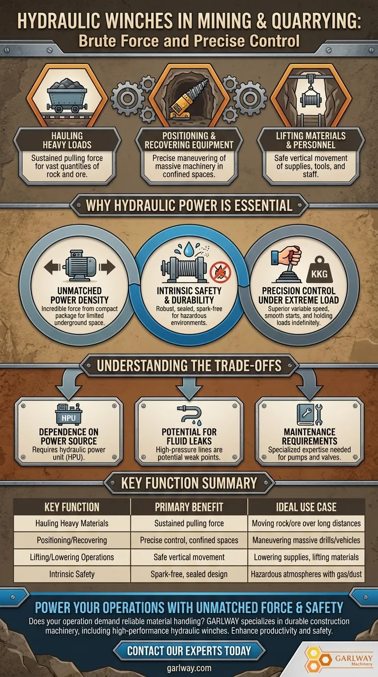 Quais são os usos de guinchos hidráulicos na mineração e pedreiras? Essenciais para transporte e posicionamento de cargas pesadas Guia Visual