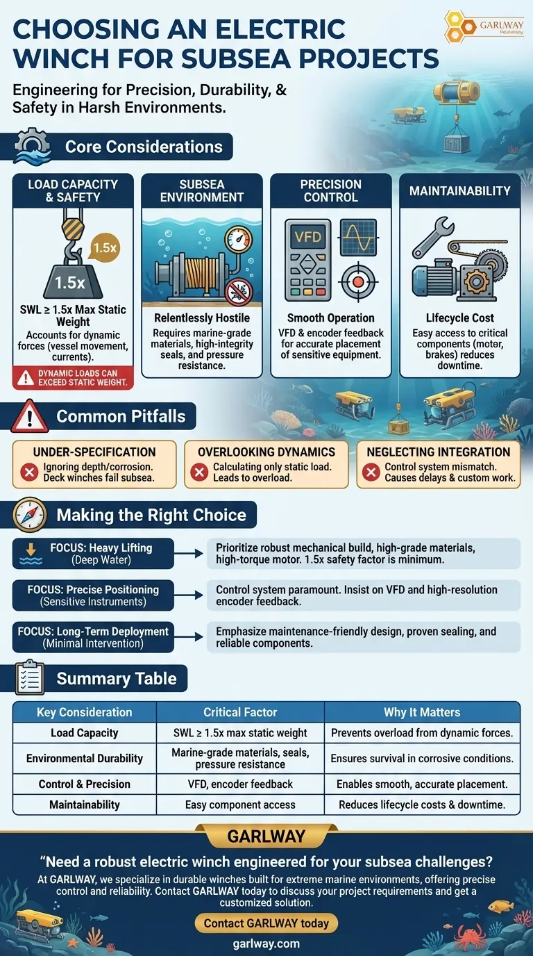 Que faut-il prendre en compte lors du choix d'un treuil électrique pour des projets sous-marins ? Assurer la précision et la fiabilité Guide Visuel