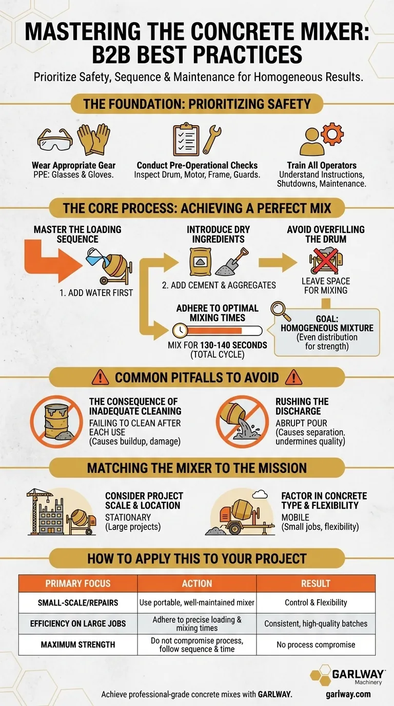 Quels conseils faut-il suivre lors de l'utilisation d'une bétonnière ? Maîtriser la sécurité, le mélange et l'entretien Guide Visuel