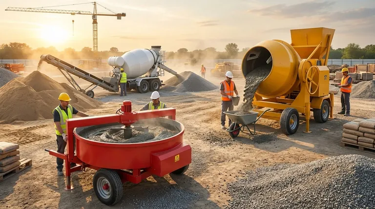 콘크리트 기계 혼합 방식은 몇 가지 종류가 있습니까? 3가지 주요 믹서 유형 알아보기