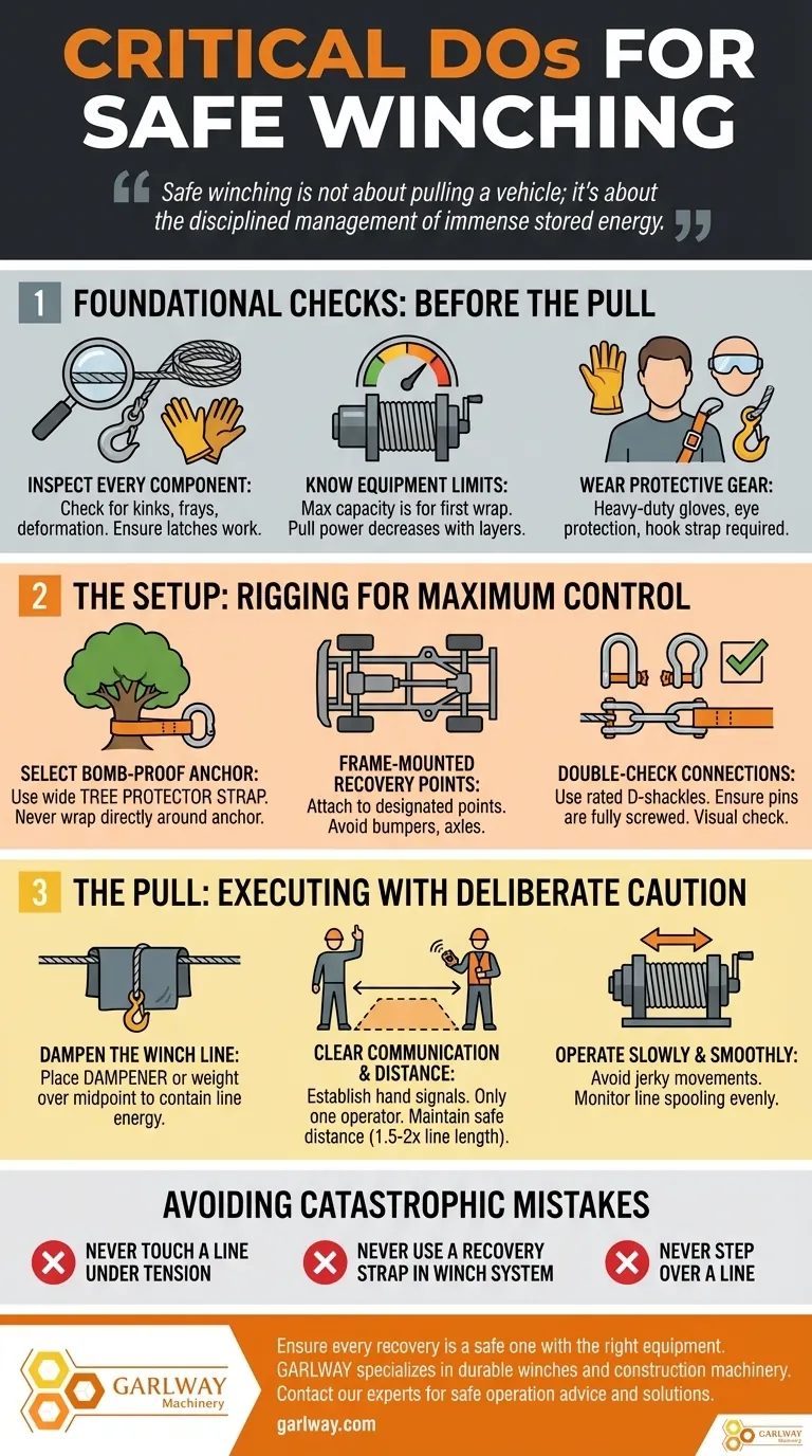 Was sind kritische Dos für sicheres Winden? Beherrschen Sie die Rigging-, Zug- und Sicherheitsprotokolle Visuelle Anleitung