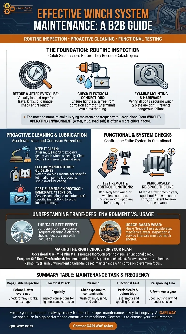 윈치 시스템은 어떻게 유지 관리해야 합니까? 최고의 성능과 신뢰성을 보장하세요. 시각적 가이드