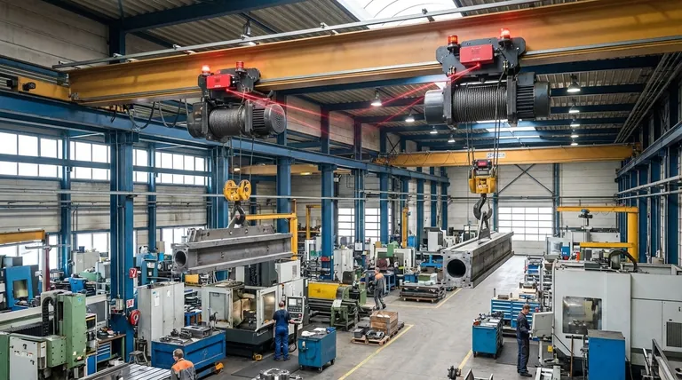 와이어 로프 호이스트에서 충돌 방지 시스템의 역할은 무엇인가요? 다중 호이스트 작업의 필수 안전