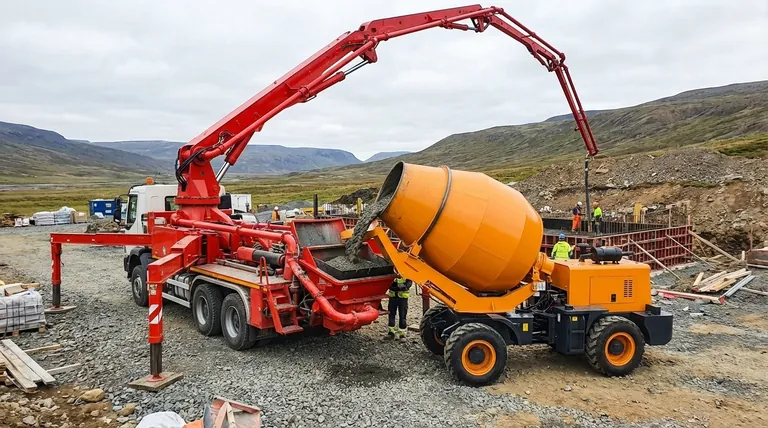 자가 로딩 믹서와 운송 믹서 및 콘크리트 펌프의 통합 방식은? 현장 콘크리트 효율성을 위한 가이드